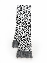 bat leopard knit scarf