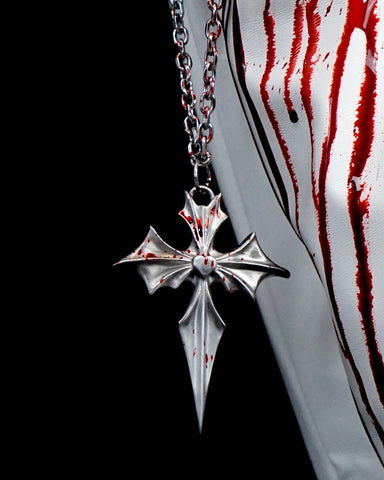 bat cross pendant