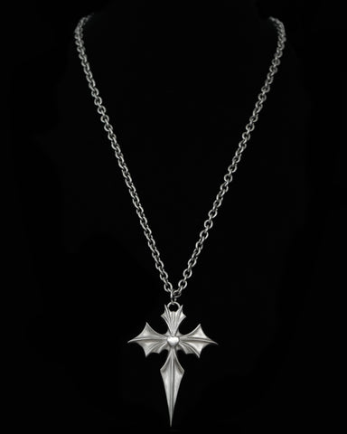 bat cross pendant