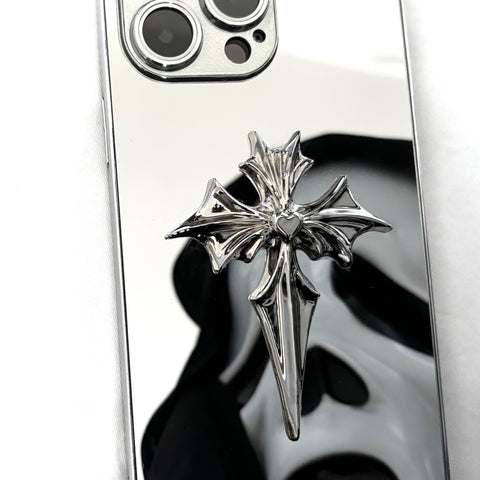 bat religion moonlit mirror phone case