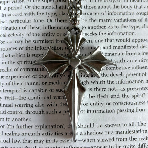 bat cross pendant