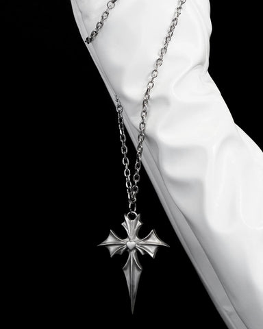 bat cross pendant
