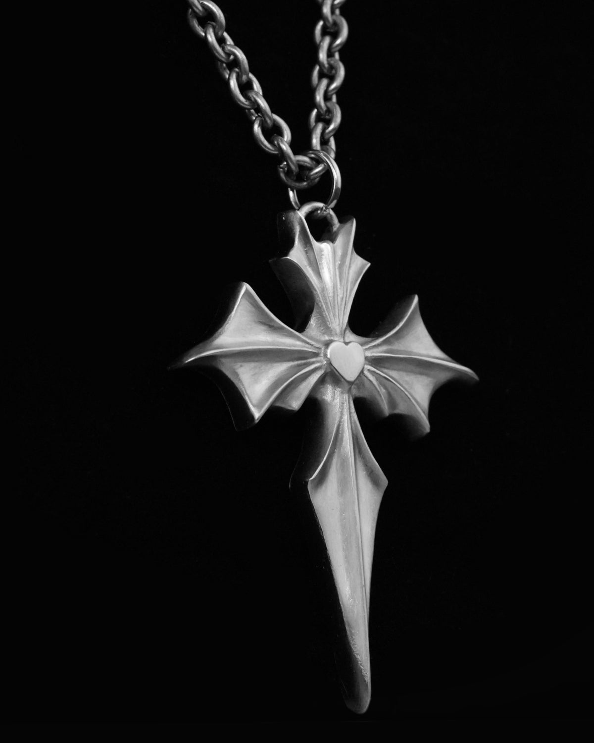 bat cross pendant