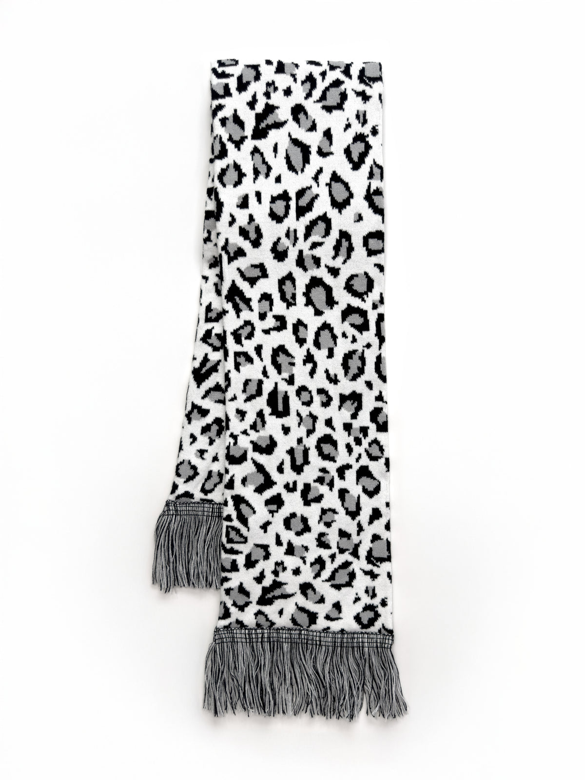 bat leopard knit scarf