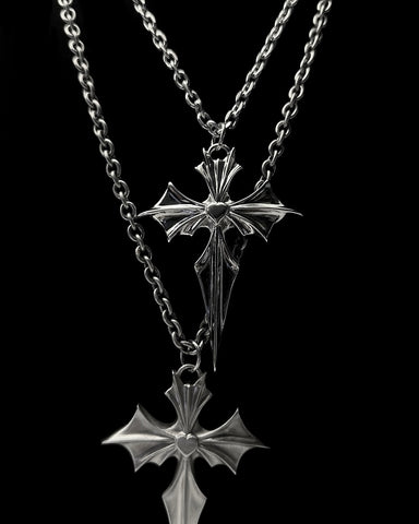 bat cross pendant
